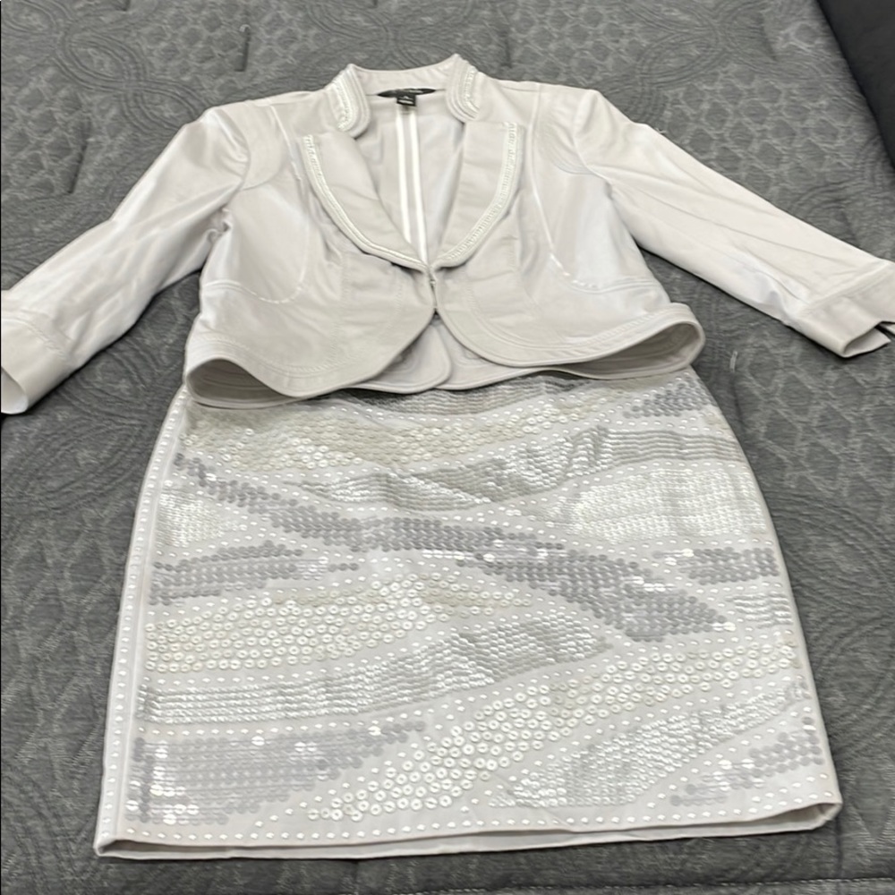 Grey Sequined suit